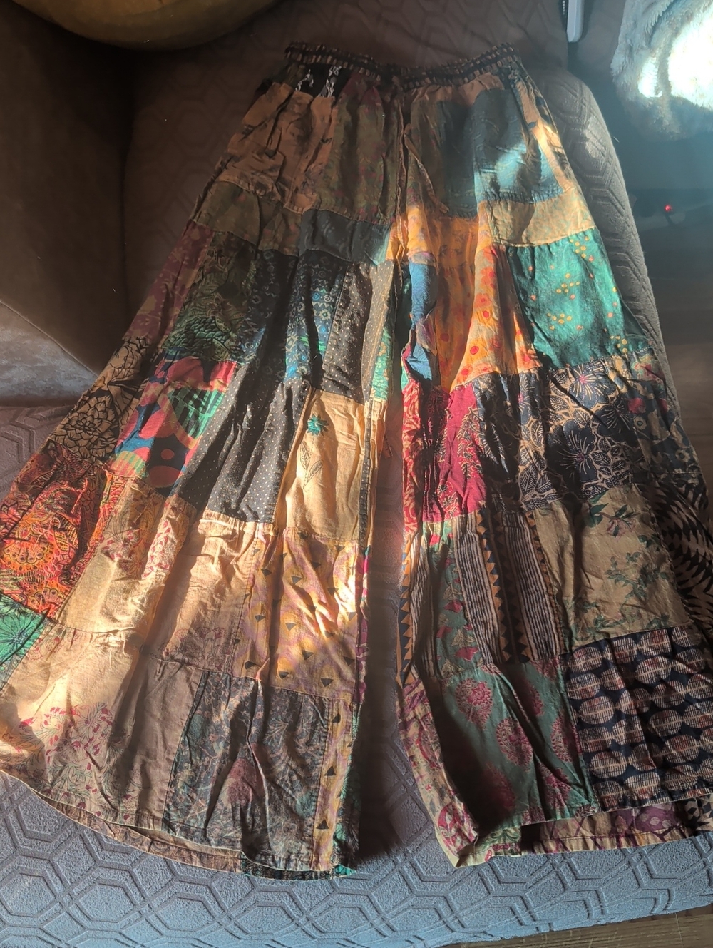 Bohemian Patchwork Pants in Multicolor